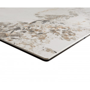 MURANO prémium kerámia étkezőasztal - 180-220cm - beige márvány