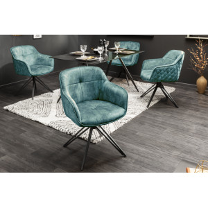 EUPHORIA design bársony szék - tükiz INVICTA