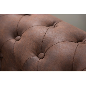 CHESTERFIELD design 2 személyes kanapé - vintage barna INVICTA