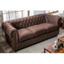 CHESTERFIELD design 3 személyes kanapé - vintage barna