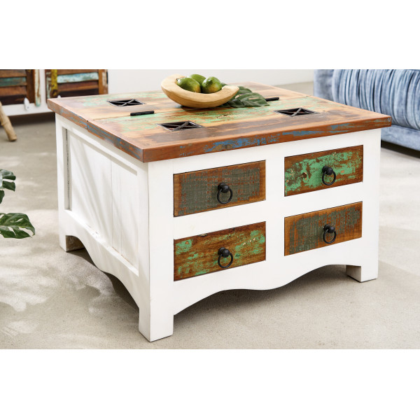 JAKARTA-II BOX tömörfa dohányzóasztal - 70cm