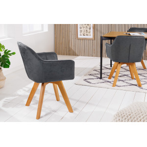 LOFT-II modern forgatható szék - antik szürke INVICTA