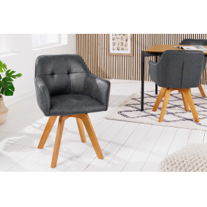 LOFT-II modern forgatható szék - antik szürke INVICTA