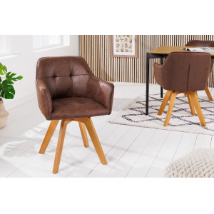 LOFT-II modern forgatható szék - antik barna INVICTA