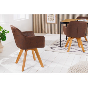LOFT-II modern forgatható szék - antik barna INVICTA