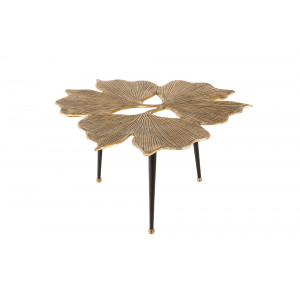 GINKGO design fém dohányzóasztal - 75cm - arany