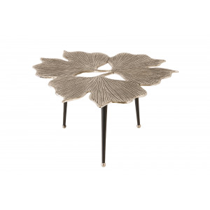 GINKGO design fém dohányzóasztal - 75cm - ezüst