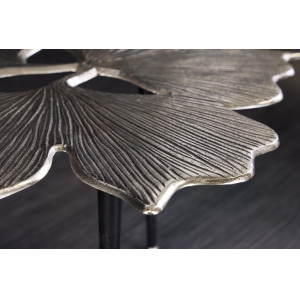 GINKGO design fém dohányzóasztal - 75cm - ezüst