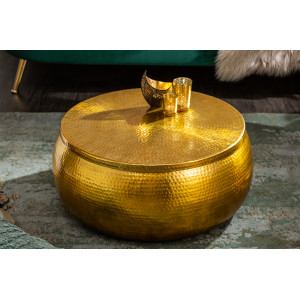 ORIENT STORAGE fém dohányzóasztal - arany