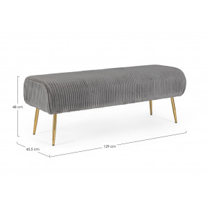 SELENA modern ülőpad - szürke - 130cm