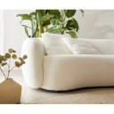 LARNA modern kanapé - beige/szürke bouclé - 260cm