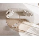MARINI modern kanapé - beige/szürke bouclé - 330cm
