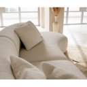 MARINI modern kanapé - beige/szürke bouclé - 330cm