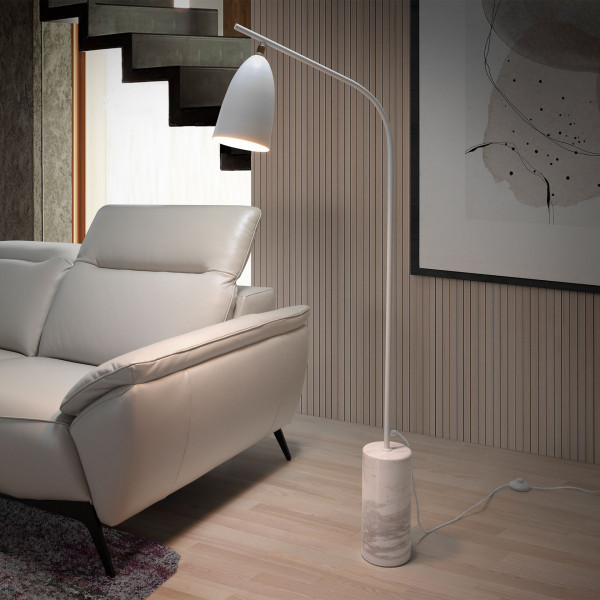 BARRANTES design állólámpa - 147cm - fehér