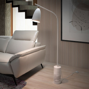 BARRANTES design állólámpa - 147cm - fehér ANGEL CERDA