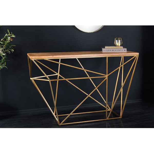 DIAMOND-II modern mangófa konzolasztal - 120cm