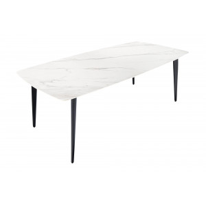 MILANO design kerámia étkezőasztal - 160/180cm - fehér
