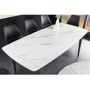 MILANO design kerámia étkezőasztal - 160/180cm - fehér