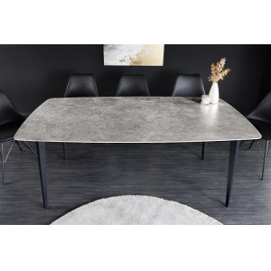 MILANO design kerámia étkezőasztal - 160/180cm - szürke