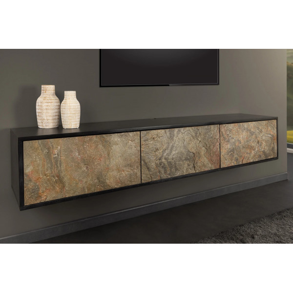 MOUNTAIN SOUL különleges kőfurnéros TV-szekrény - 160cm - beige