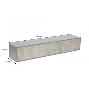 MOUNTAIN SOUL különleges kőfurnéros TV-szekrény - 160cm - beige
