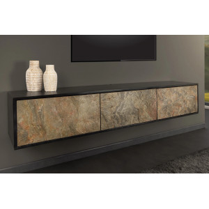 MOUNTAIN SOUL különleges kőfurnéros TV-szekrény - 160cm - beige INVICTA