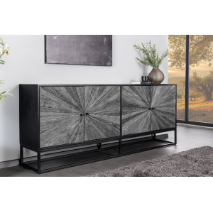 BARRACUDA STAR design teakfa komód - 177cm - szürke INVICTA