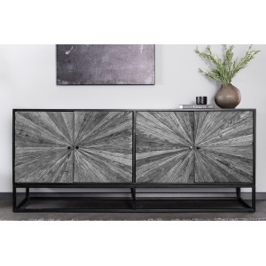 BARRACUDA STAR design teakfa komód - 177cm - szürke INVICTA