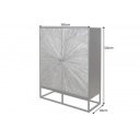 BARRACUDA STAR design teakfa szekrény-120cm- szürke