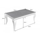 MODERN BAROCK design dohányzóasztal - 100cm - fekete márvány