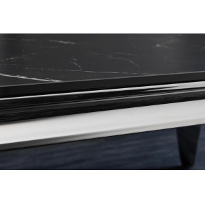 MODERN BAROCK design dohányzóasztal - 100cm - fekete márvány