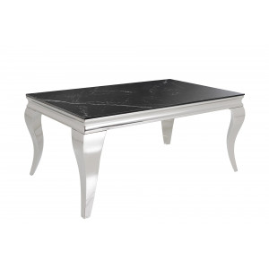 MODERN BAROCK design dohányzóasztal - 100cm - fekete márvány
