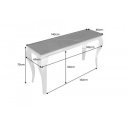 MODERN BAROCK design konzolasztal - 145cm - fekete márvány