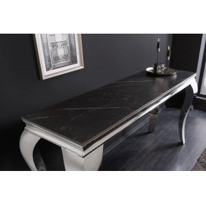 MODERN BAROCK design konzolasztal - 145cm - fekete márvány