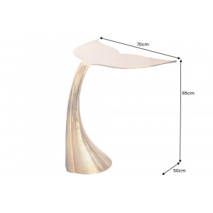 WHALE design fém lerakóasztal - 65cm - arany