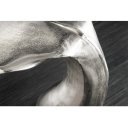 WHALE design fém lerakóasztal - 56cm - ezüst