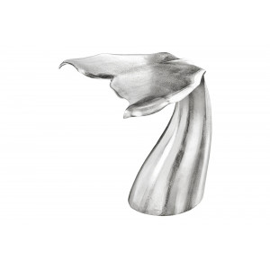WHALE design fém lerakóasztal - 56cm - ezüst