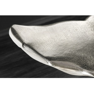 WHALE design fém lerakóasztal - 56cm - ezüst
