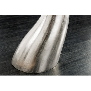 WHALE design fém lerakóasztal - 56cm - ezüst