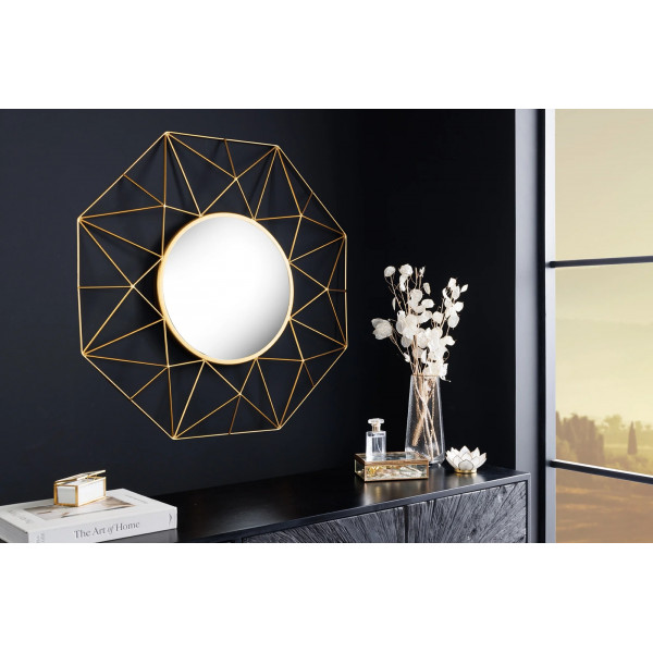 PRISM modern fali tükör 80 cm – arany