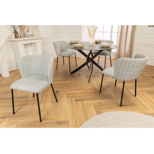 LYON modern bouclé szék - kék