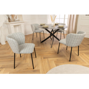 LYON modern bouclé szék - kék