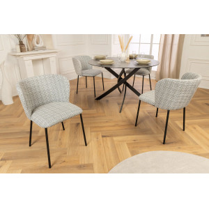 LYON modern bouclé szék - kék