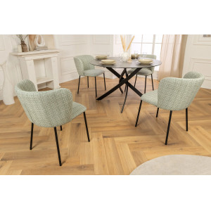 LYON modern bouclé szék - zöld
