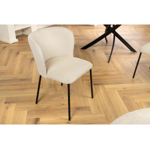 LYON modern kordbársony szék - beige INVICTA