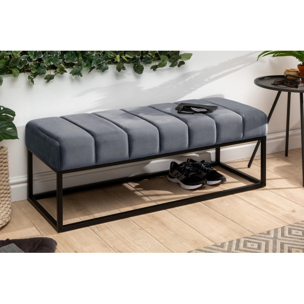 PETIT BEAUTE design bársony ülőpad - szürke