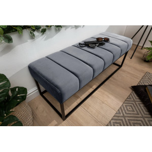 PETIT BEAUTE design bársony ülőpad - szürke