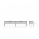 VITALI akác TV-szekrény 200cm