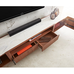 SECARA-II prémium akác fali TV-szekrény -220cm