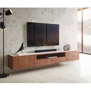 SECARA-II prémium akác fali TV-szekrény -220cm bútor